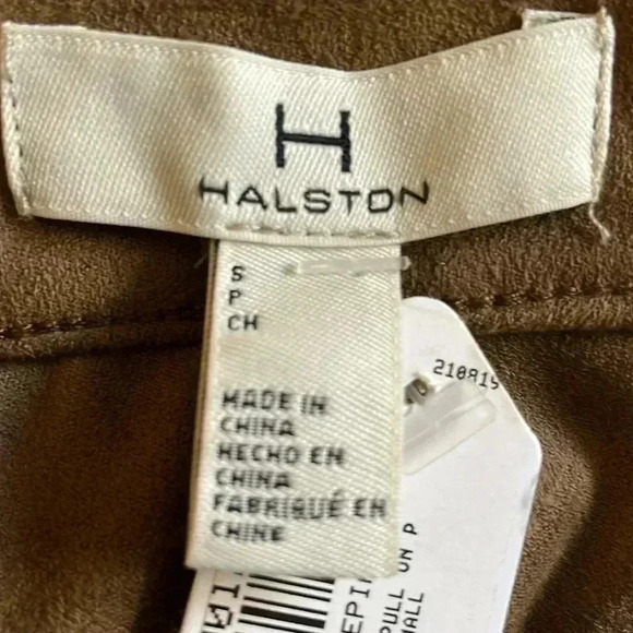 H  Halston Faux Suede Pull-On Pant sz S - Picture 2 of 6